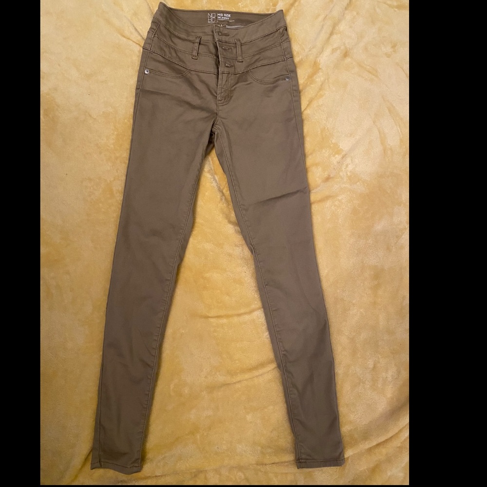 Beige mid wasted pants